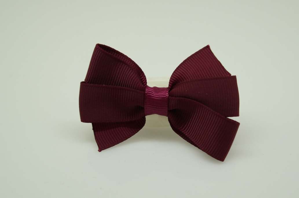Small pinwheel hair Bow with colors  Wine